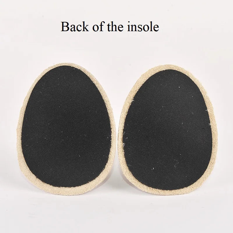 High Quality Latex Foam Anti-Slip Genuine Cowhide Leather Half Forefoot Pad Insoles One Size Fits All