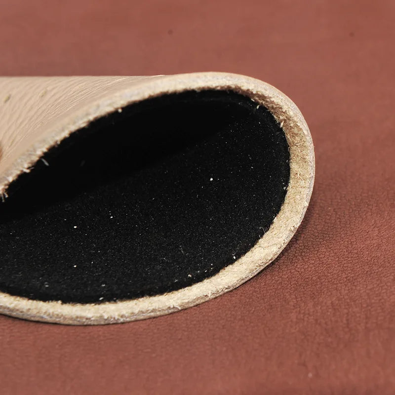 High Quality Latex Foam Anti-Slip Genuine Cowhide Leather Half Forefoot Pad Insoles One Size Fits All