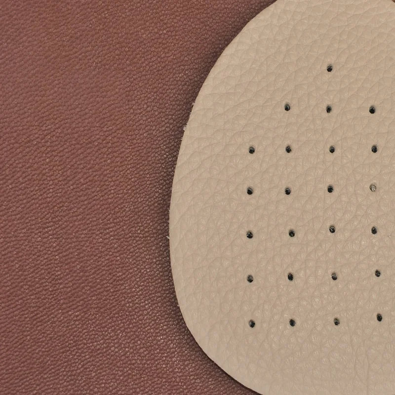 High Quality Latex Foam Anti-Slip Genuine Cowhide Leather Half Forefoot Pad Insoles One Size Fits All