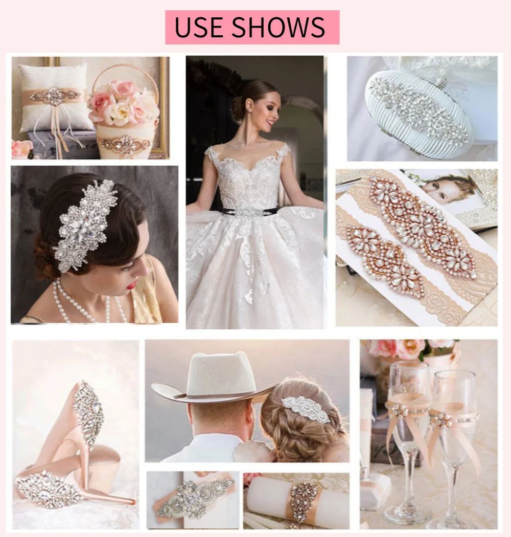 TOPQUEEN S484 Bridal Belt Fashion Wedding Accessories White Pearl Beaded Flower Sash Women's Party Dresses Accessories Appliques