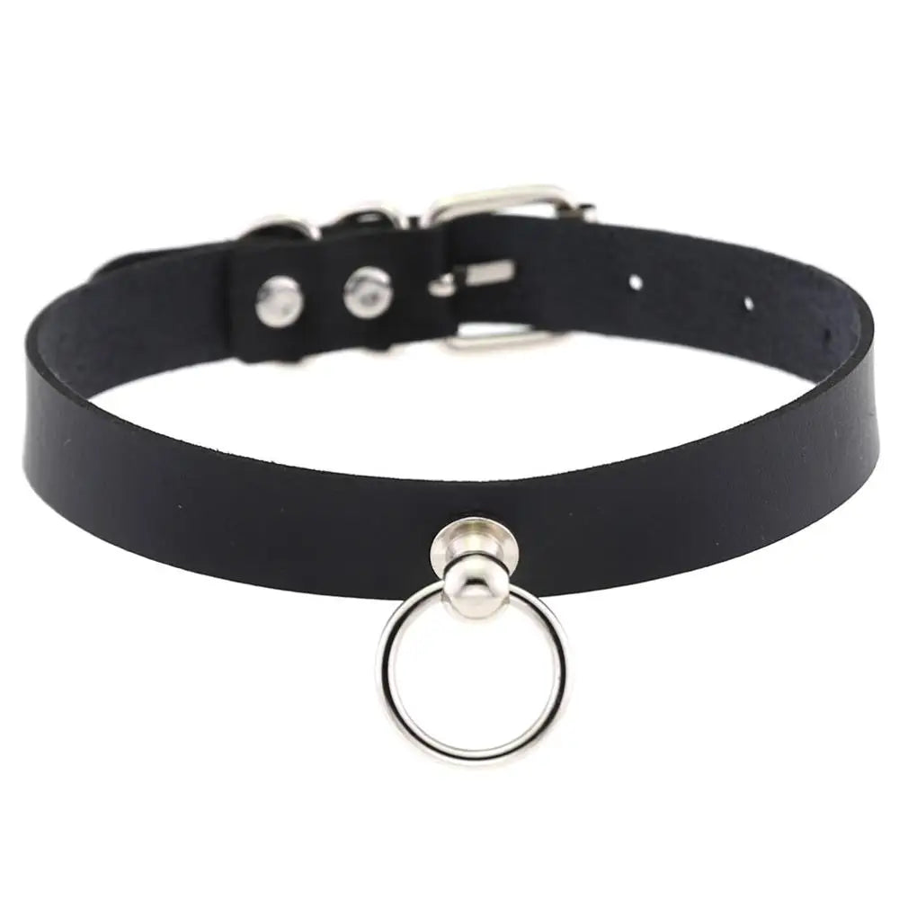Black Goth Choker Collar for Women Necklace Fahsion Gothic Choker Punk Rock Leather Chocker Emo Harajuku Steampunk Jewelry