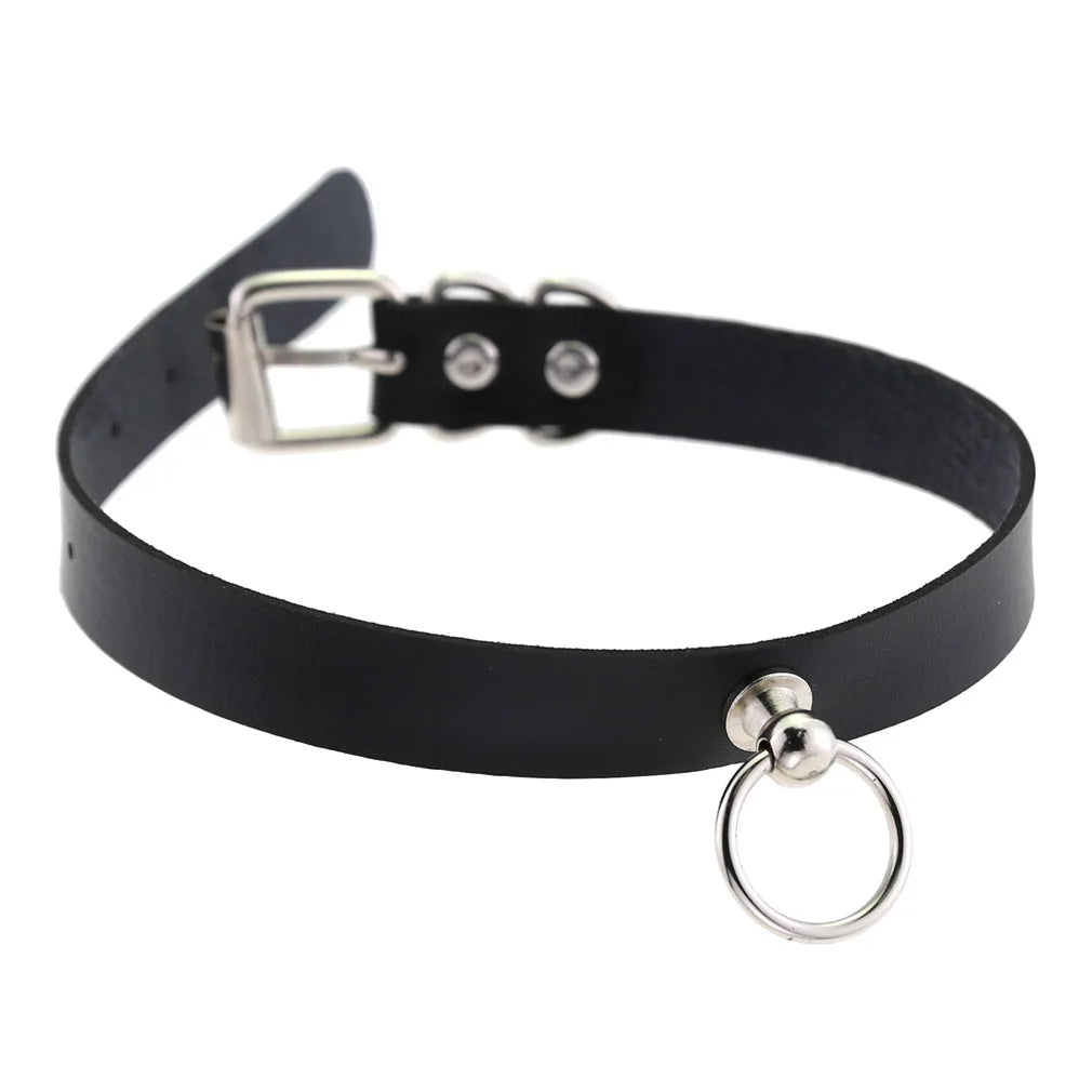 Black Goth Choker Collar for Women Necklace Fahsion Gothic Choker Punk Rock Leather Chocker Emo Harajuku Steampunk Jewelry