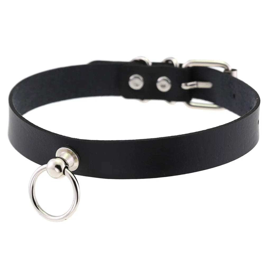 Black Goth Choker Collar for Women Necklace Fahsion Gothic Choker Punk Rock Leather Chocker Emo Harajuku Steampunk Jewelry