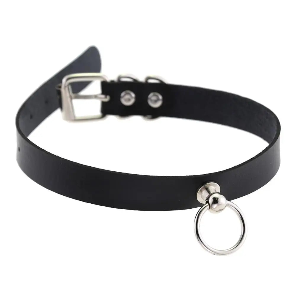 Black Goth Choker Collar for Women Necklace Fahsion Gothic Choker Punk Rock Leather Chocker Emo Harajuku Steampunk Jewelry
