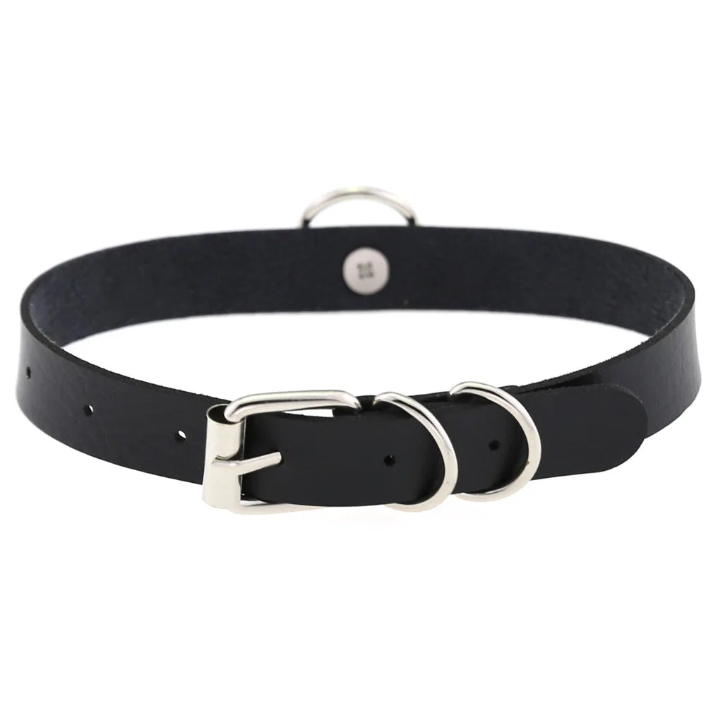 Black Goth Choker Collar for Women Necklace Fahsion Gothic Choker Punk Rock Leather Chocker Emo Harajuku Steampunk Jewelry