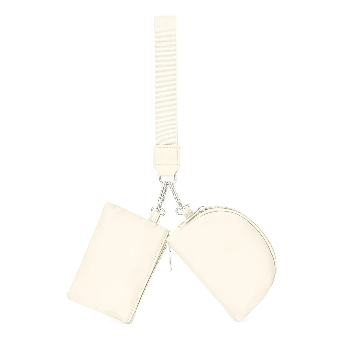 Pomelo Best Wristlet Wallet for Women Double Pouch Zipper Wrist Bag Portable Small Clutch Purse for Daily Use