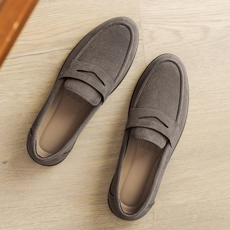 Hot Sale Men's Slip On Loafers Preppy Lightweight Breathable Comfort Outdoor Flats Non-Slip Soft Sole Casual Daily Walking Shoes