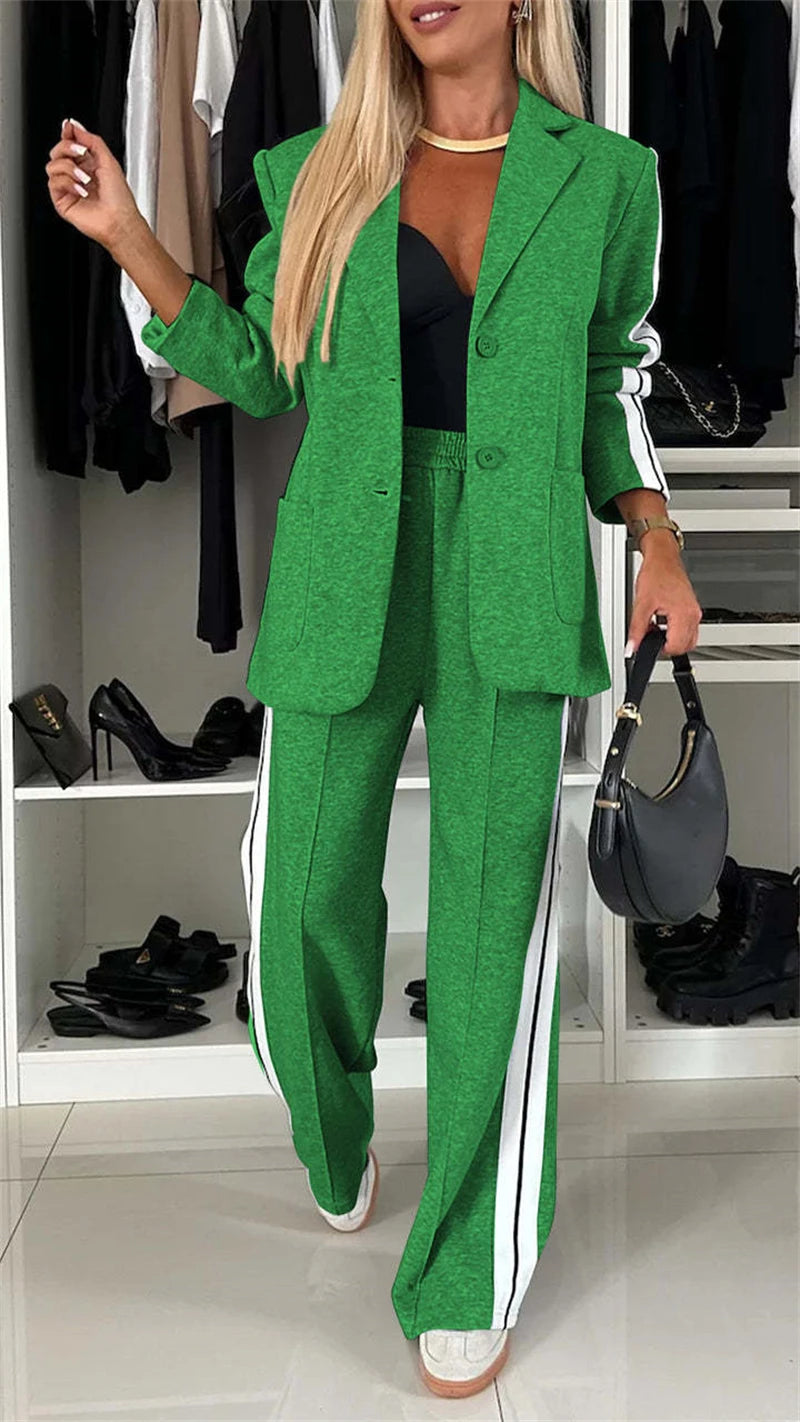 Streetwear 2 Piece Sets Women Outfit Spring Fall Clothes 2024 Women Blazer Coat Top and Pants Sets Casual Blazers Suit Woman Set