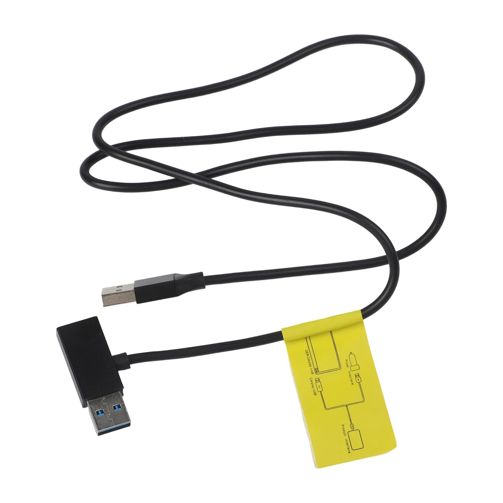 1 Pcs Car USB Splitter USB Power Data Adapter Y-Cable For Android Auto For Carplay Adapter Automotive Accessories
