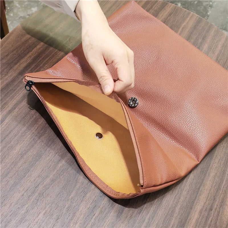 Casual Women Clutches Soft PU Leather Lady Evening Bags Trend Party Girl Envelope Bag Phone Laptop Bags Handbag Bolso
