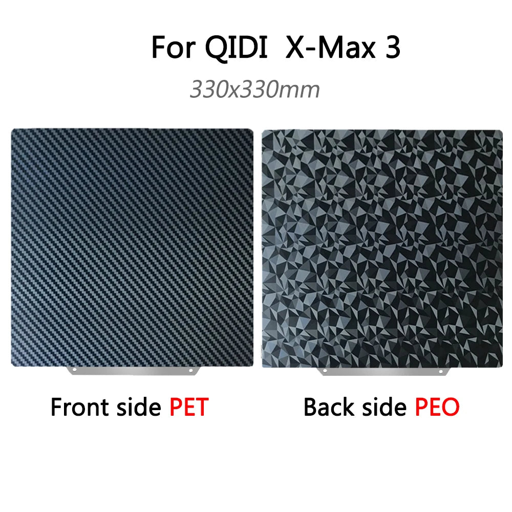 PEI Sheet PEO PET H1H PES for QIDI Plus 4, X Max 3, Q1 Pro Build Plate 330x330 310x310 250x250 Bed Accessories Silicone Socks
