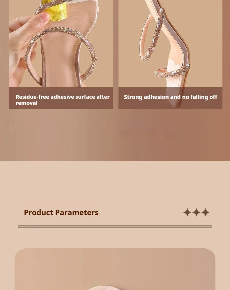 Leather Forefoot Pads for High Heels Anti-slip Stickers Summer Sandals Self-adhesive Invisible Non-slip Pad 1Pair/2Pair/3Pair