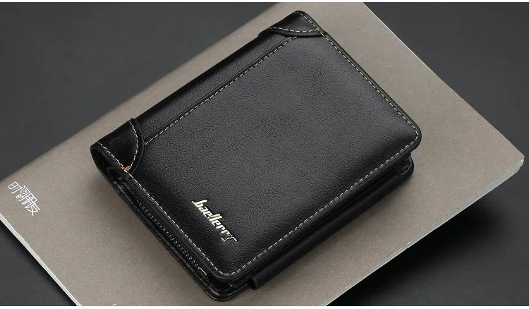 Baellerry PU Leather Men Wallets High Quality Zipper Short Desigh Card Holder Male Purse Vintage Coin Holder Men Wallets