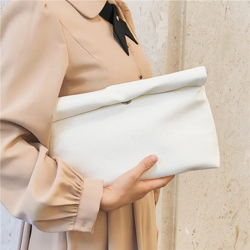Casual Women Clutches Soft PU Leather Lady Evening Bags Trend Party Girl Envelope Bag Phone Laptop Bags Handbag Bolso