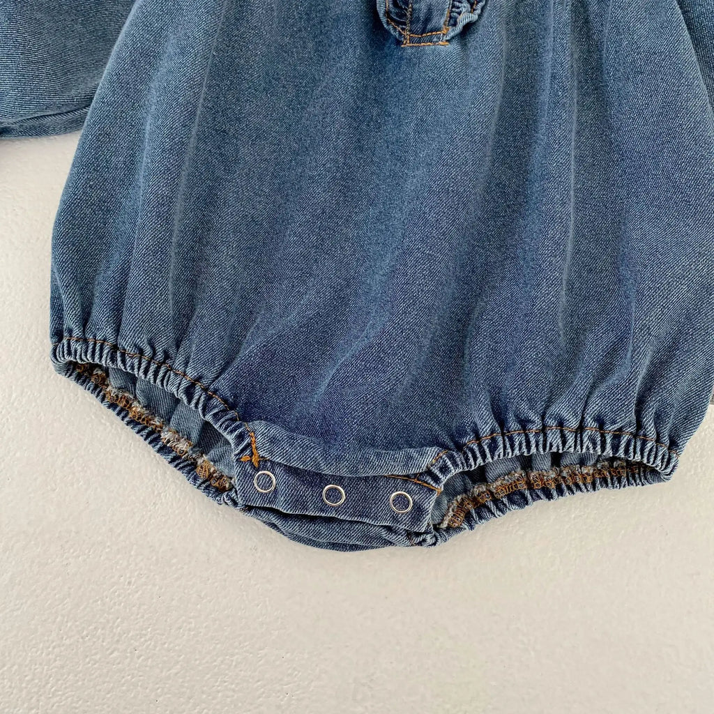 7473 Baby Clothes 2026 Spring and Autumn New Long Sleeve Baby Girl's Denim Clothes Princess Climbing Clothes