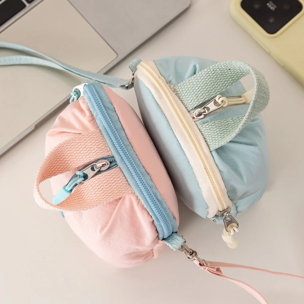 Portable Small Sanitary Pad Storage Bag Macaron Travel Toiletry Cosmetic Case Makeup Organizer Versatile