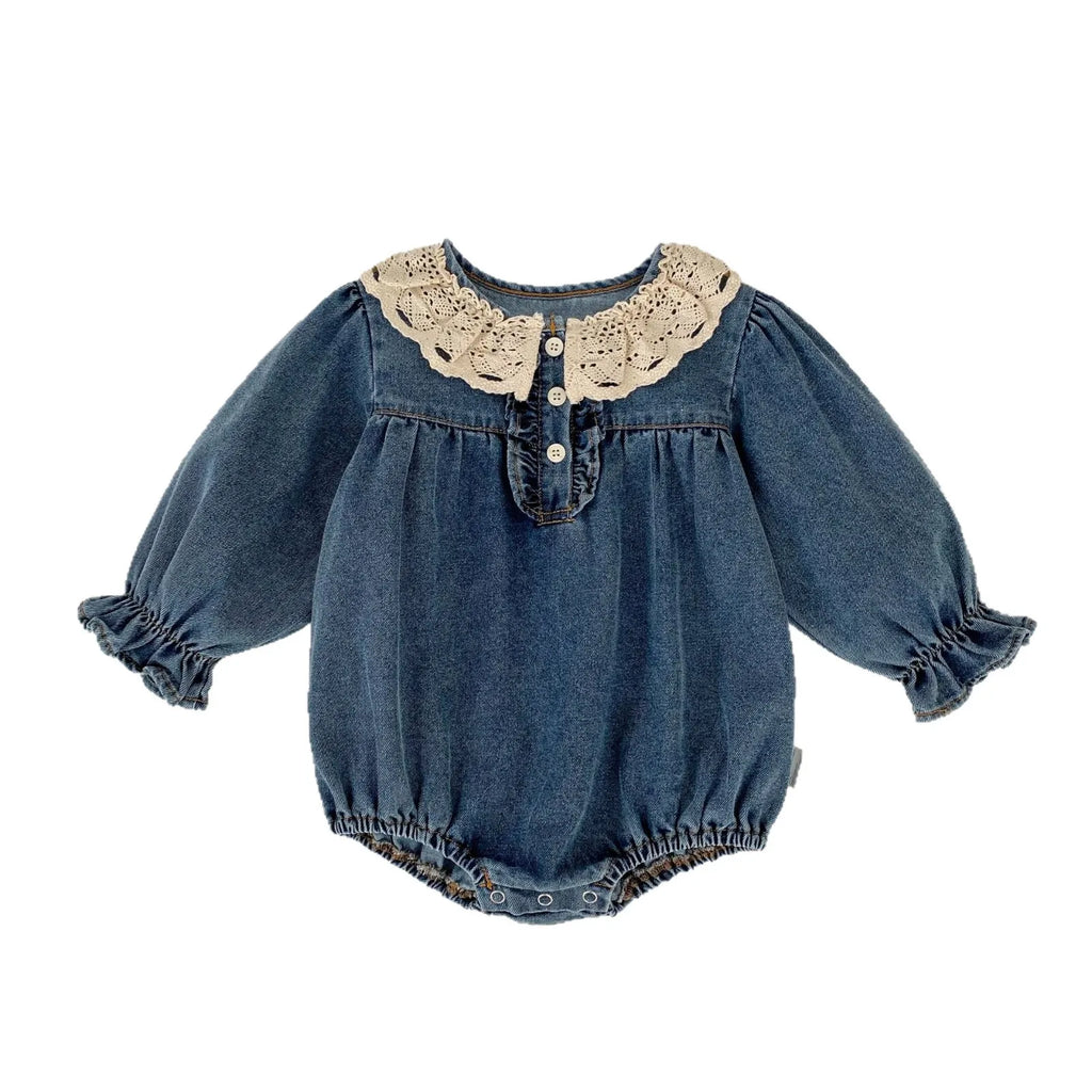 7473 Baby Clothes 2026 Spring and Autumn New Long Sleeve Baby Girl's Denim Clothes Princess Climbing Clothes