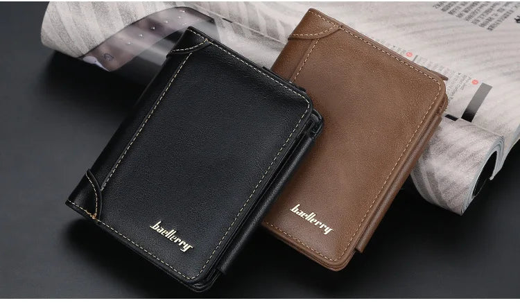 Baellerry PU Leather Men Wallets High Quality Zipper Short Desigh Card Holder Male Purse Vintage Coin Holder Men Wallets