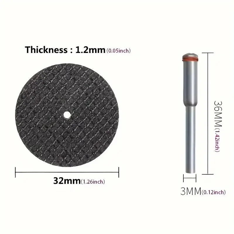 Abrasive Cutting Disc 32mm With Mandrels Grinding Wheels For Accesories Metal Cutting Rotary Tool Saw Blade