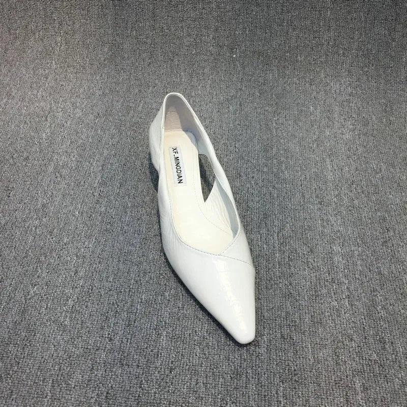 Shoes for Women 2024 Comfortable Women's Summer Footwear Moccasins Blue Low Heel Elegant Pointed Toe High Quality Popular Young
