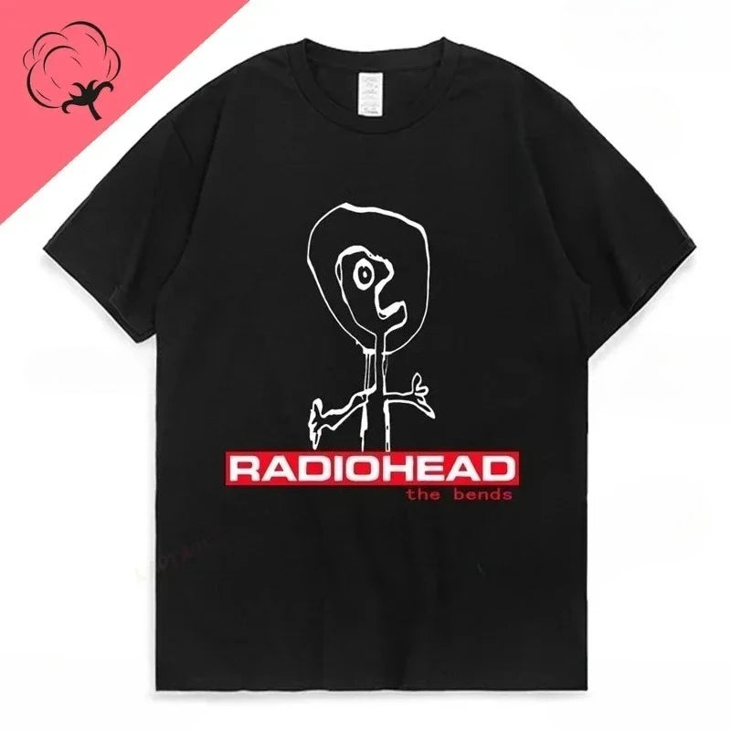 Radiohead T Shirt Men Vintage Classic Tees North America Tour Rock Boy women's t-shirt Camisetas Hombre Hip Hop Street casual Top