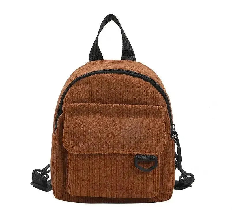 Damenrucksack Mode Casual Kord Kleine Rucksack Reisen Stilvoller Rucksack