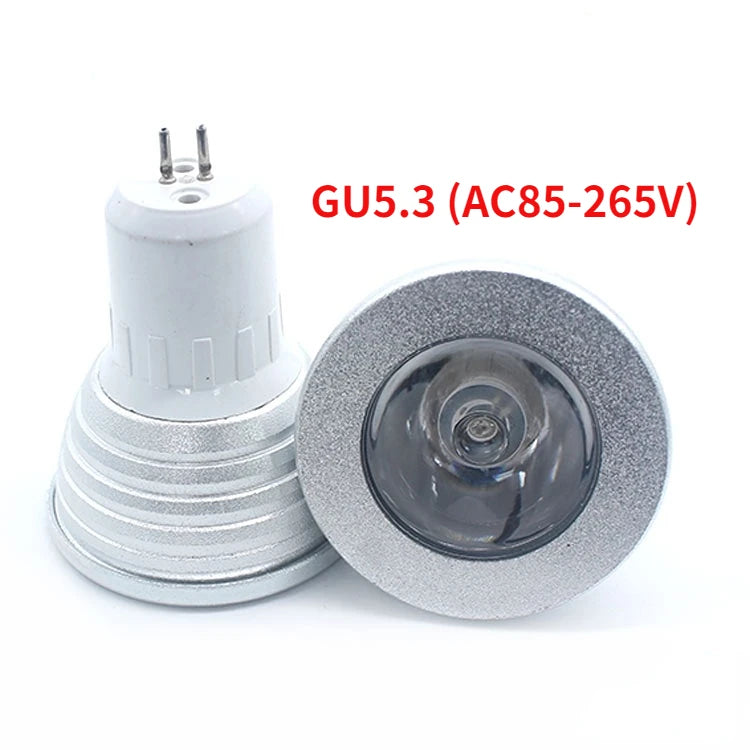 New RGB LED Spotlight 3W E27 E14 GU10 GU5.3 MR16 With 24-Key Remote Control Color Dimmable Light Bulbs For Home Decoration