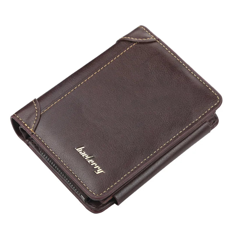 Baellerry PU Leather Men Wallets High Quality Zipper Short Desigh Card Holder Male Purse Vintage Coin Holder Men Wallets