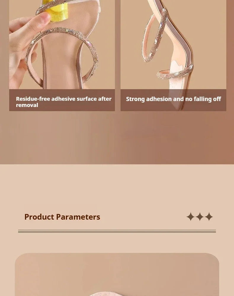 High Heels Anti-slip Stickers Summer Sandals Leather Forefoot Pads for Self-adhesive Invisible Non-slip Pad 1Pair/2Pair/3Pair