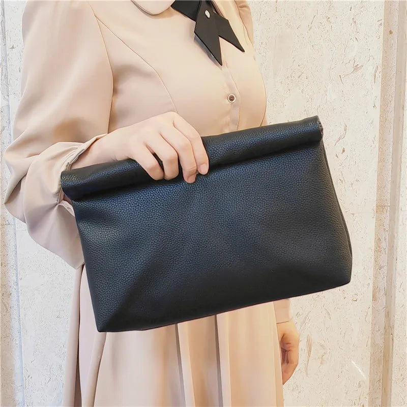 Casual Women Clutches Soft PU Leather Lady Evening Bags Trend Party Girl Envelope Bag Phone Laptop Bags Handbag Bolso