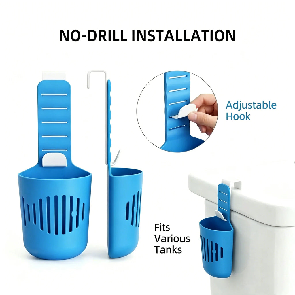 1/2PCS Silicone Toilet Tank Tablet Holder Versatile Toilet Bowl Hanging Cleaner and Deodorizer Hanger