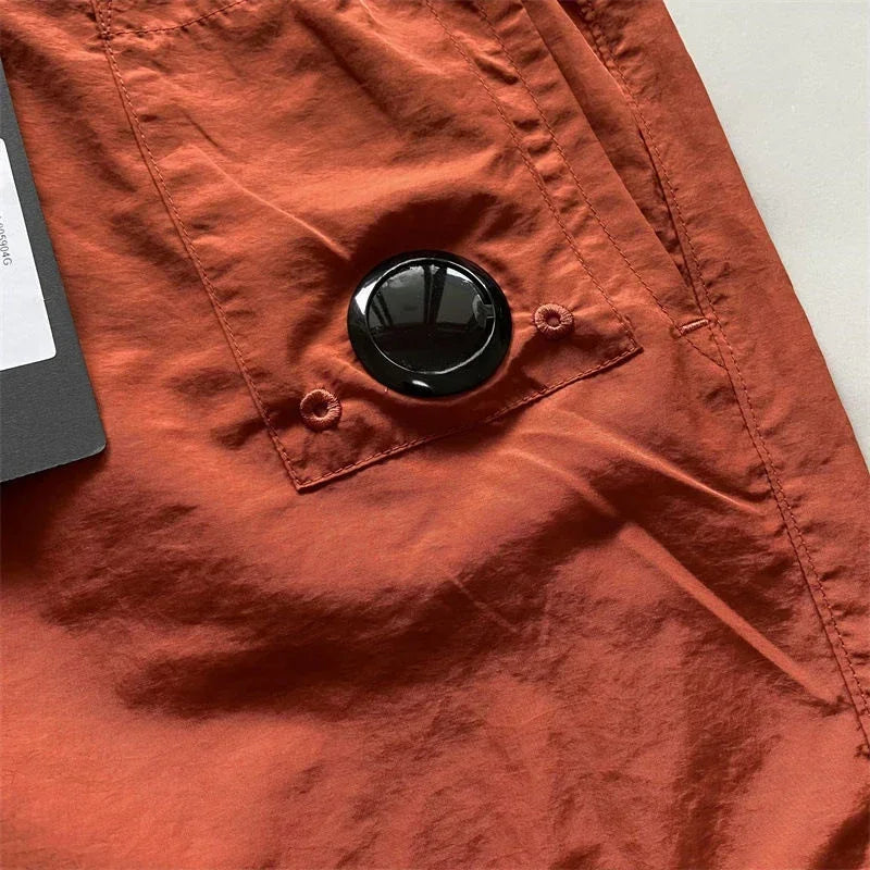 Top quality luxury knee-length summer youth leisure sports nylon shorts loose men's beach 5-point pants
