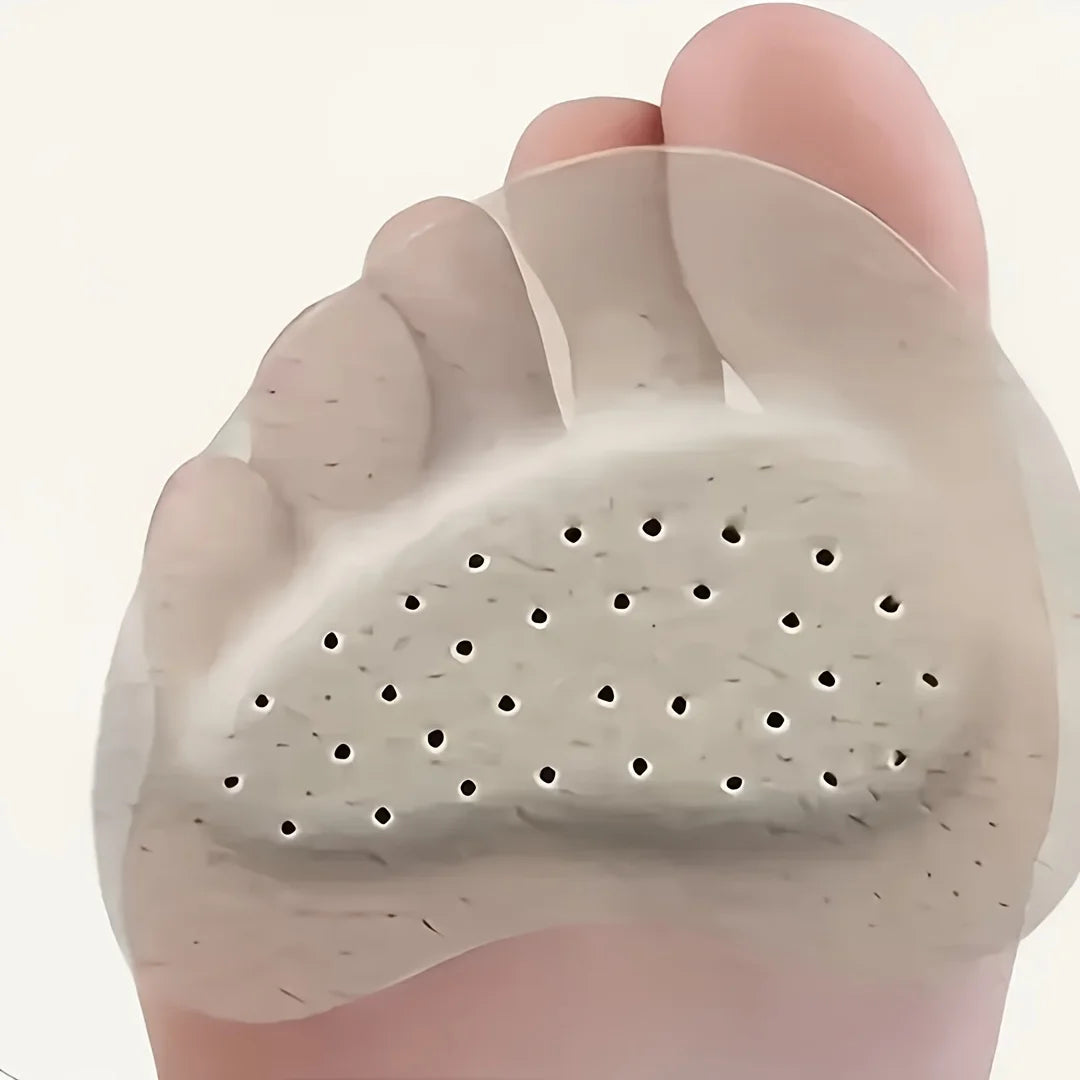 Forefoot Pads, High-Quality Leather, Self-Adhesive Half-Size Insoles, Shock-Absorbing, Breathable for Sandals & High Heels
