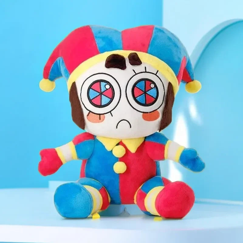 Hot The Amazing Digital Circus Pomni Jester Clown Plush Toy Soft Stuffed Cartoon Doll Home Decor Throw Pillow For Adult Gift