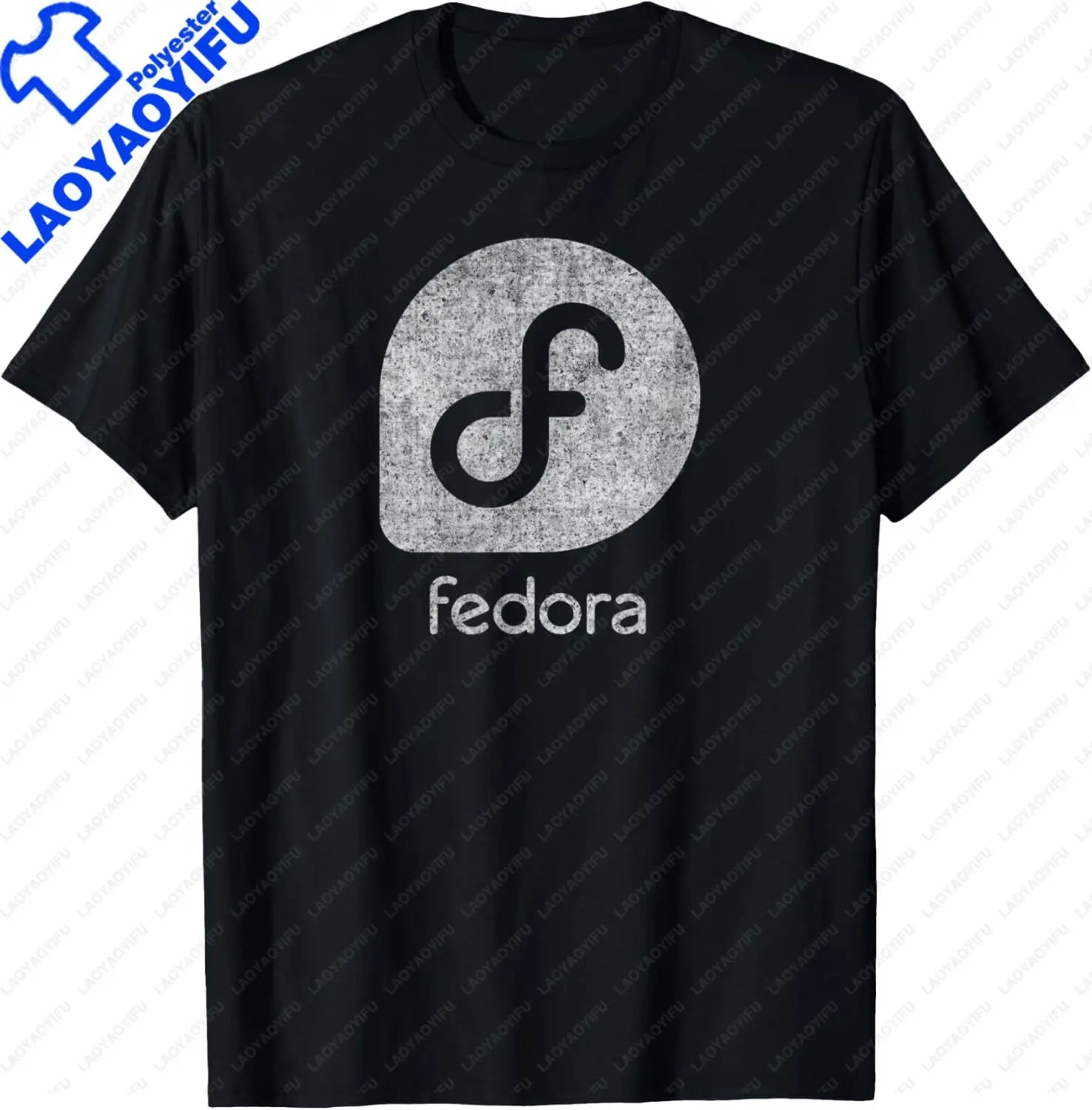 Linux Fedora T-Shirt White Tagline & Logo Open Source OS Tee T-Shirt Unisex Summer Streetwear Tops Men's Clothing Ropa Hombre