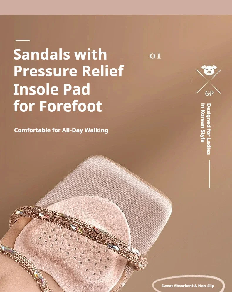 Leather Forefoot Pads for High Heels Anti-slip Stickers Summer Sandals Self-adhesive Invisible Non-slip Pad 1Pair/2Pair/3Pair