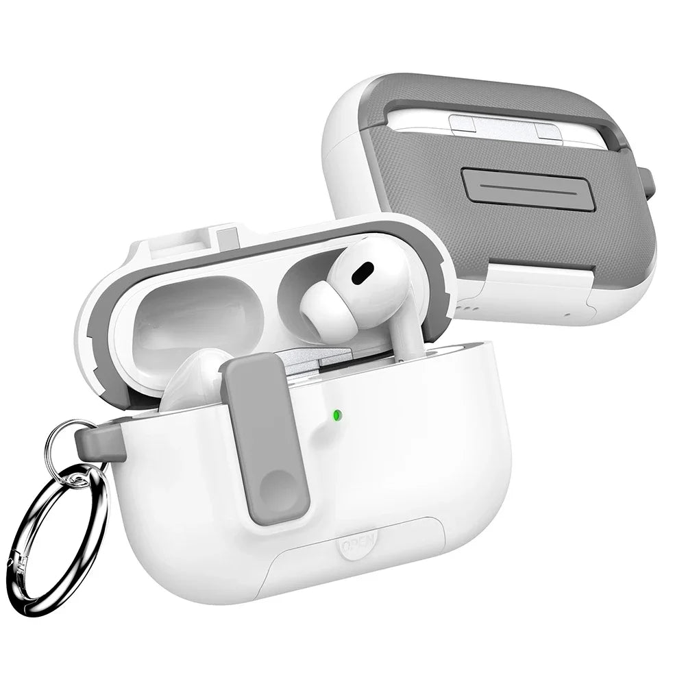 For Airpods Pro 3 Case with Automatic Lock & Cleaning Kit Phone Stand Design Protective Case Cover for Airpods Pro 3