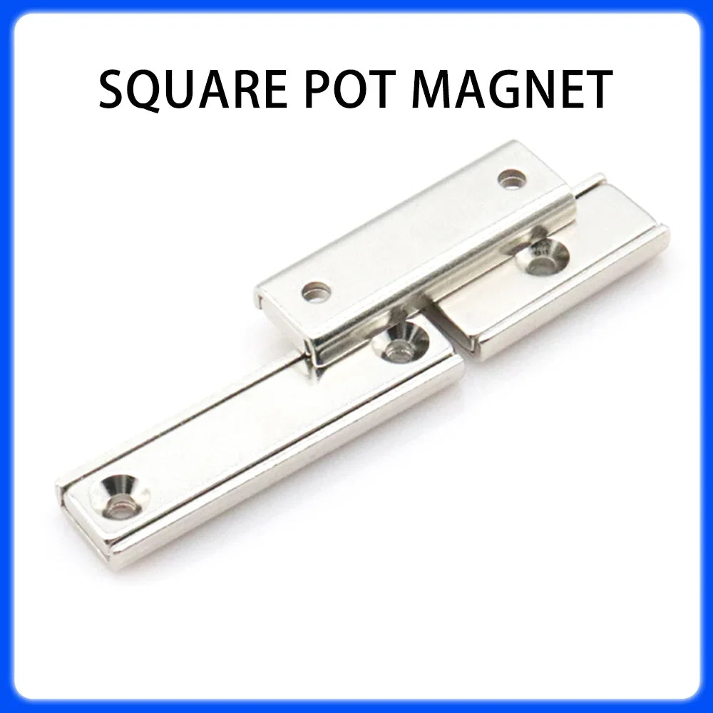 L10~L120 Strong Square Pot Magnet  Long Magnetic Tool Carrier With Hole Magnetic Holder For Home Office DIY