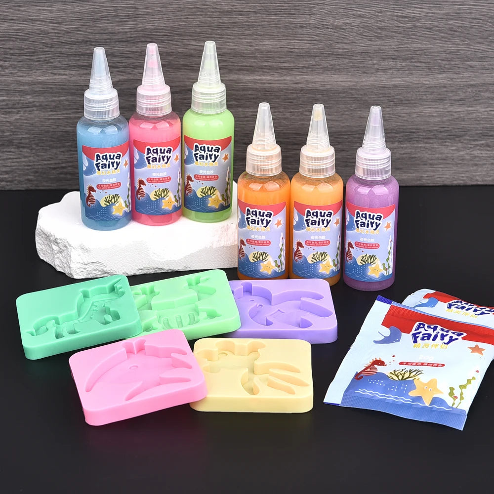 Kids Handmade DIY Craft Painting Stickers Montessori Education Origami Magic Water Elves Kit Set Toys Children Gift Kids Craft