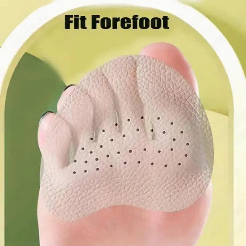 4PCS Sandals Anti-slip Stickers Leather Forefoot Pad Women High Heels Pain Relief Insert Insoles Toe Cushion Foot Care Shoes Pad