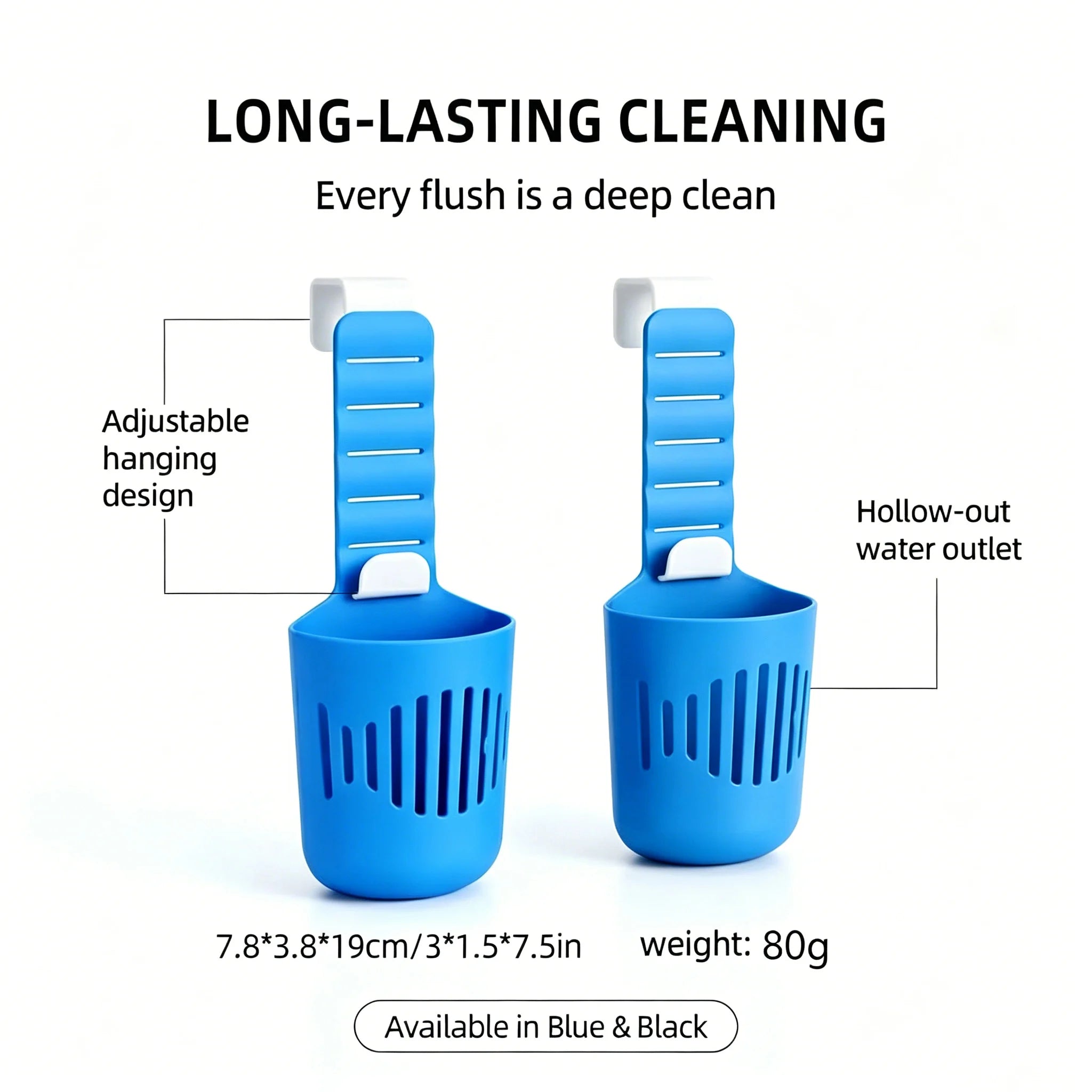 1/2PCS Silicone Toilet Tank Tablet Holder Versatile Toilet Bowl Hanging Cleaner and Deodorizer Hanger