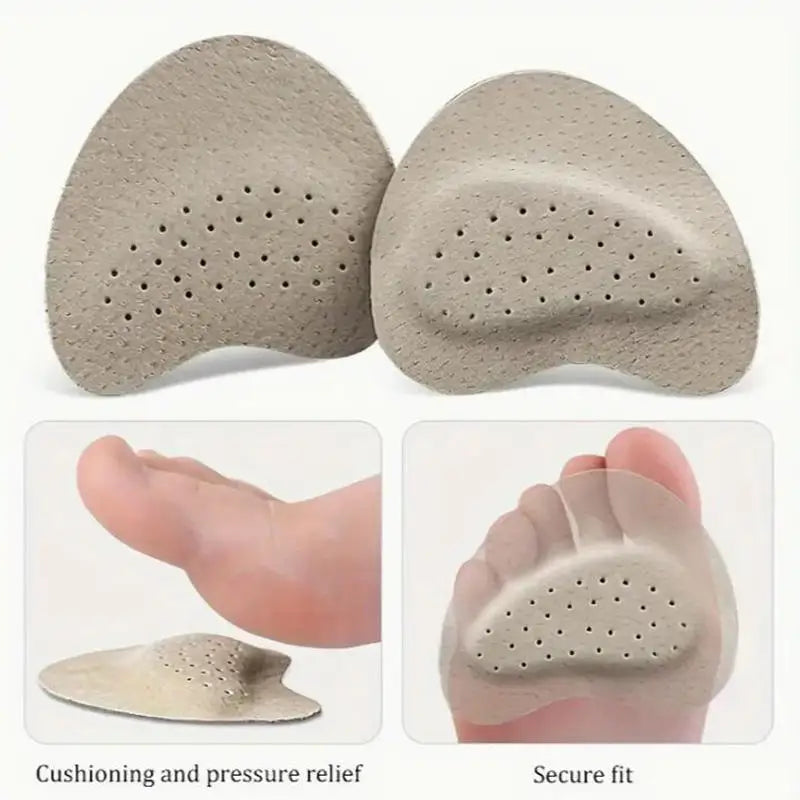 4PCS Sandals Anti-slip Stickers Leather Forefoot Pad Women High Heels Pain Relief Insert Insoles Toe Cushion Foot Care Shoes Pad