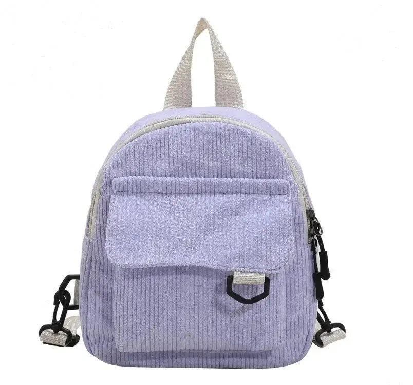 Damen Rucksack Mode Lässiger Cord Rucksack Kleiner Reiserucksack Stilvoller Rucksack