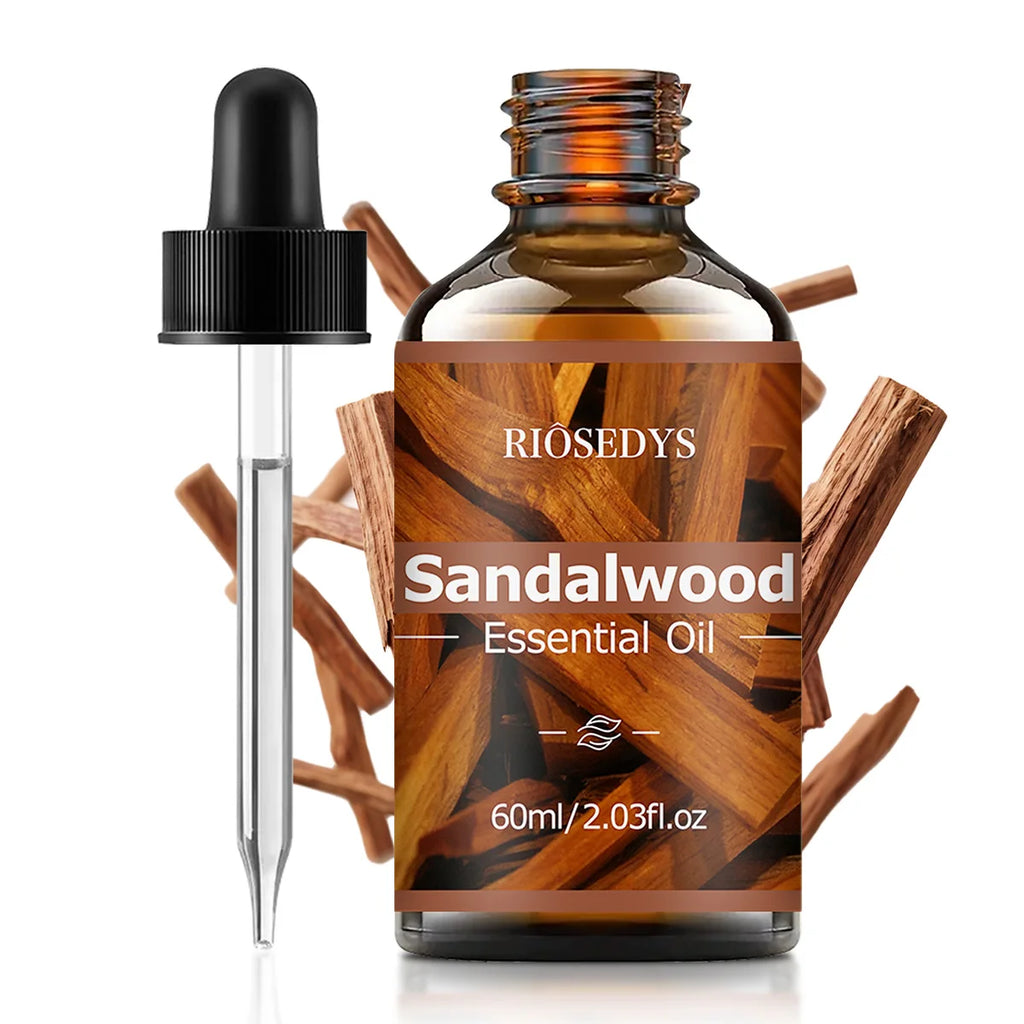 SANDALWOOD ESSENTIAL OIL moisturizing and nourishing massage oil suitable for skincare, fragrance, massage, and all skin types.