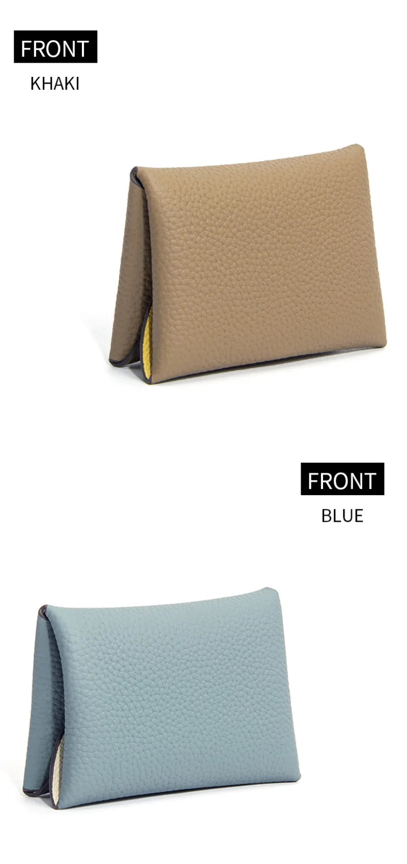 Cowhide Mini Envelope Card Bag Women's Business Card Holder Credit Cards Document Bag Coin Purse Designer Classic Card Bag