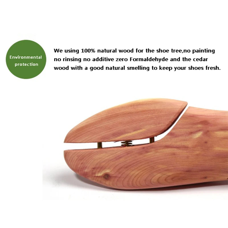 Men's and Women's Twin Tube Adjustable Red Cedar Shoe Tree Wood Shoe Tree