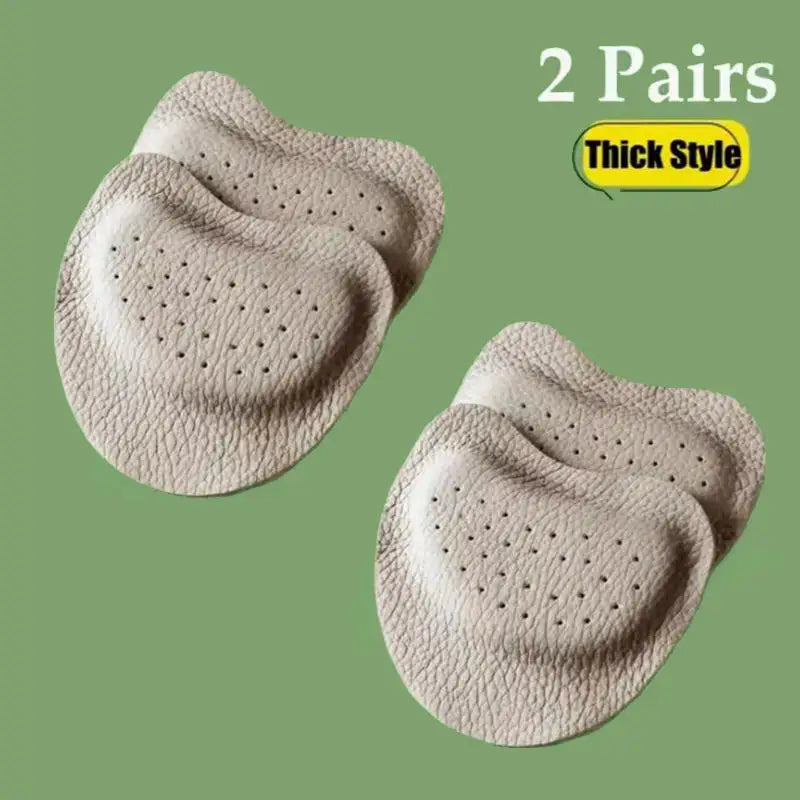 4PCS Sandals Anti-slip Stickers Leather Forefoot Pad Women High Heels Pain Relief Insert Insoles Toe Cushion Foot Care Shoes Pad