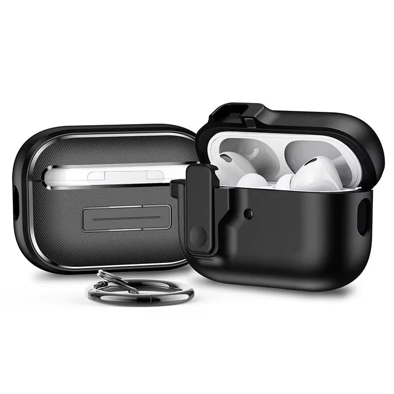 For Airpods Pro 3 Case with Automatic Lock & Cleaning Kit Phone Stand Design Protective Case Cover for Airpods Pro 3
