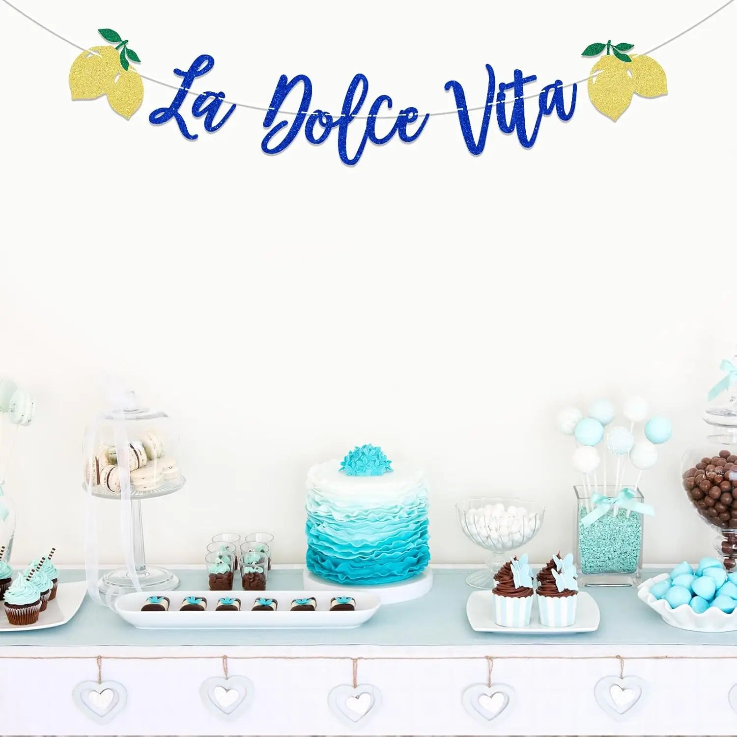 La Dolce Vita Bridal Shower Wedding Banner, Lemon Citrus Bachelorette Decor, Italian Summer Dinner Celebration Decorations, Bachelorette