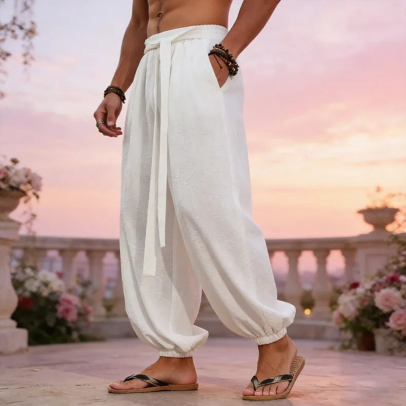 FGKKS Brand New Men's Pants Fashion Casual Holiday Comfortable Cotton Loose Style Spring Pants Men's Traveling Trousers